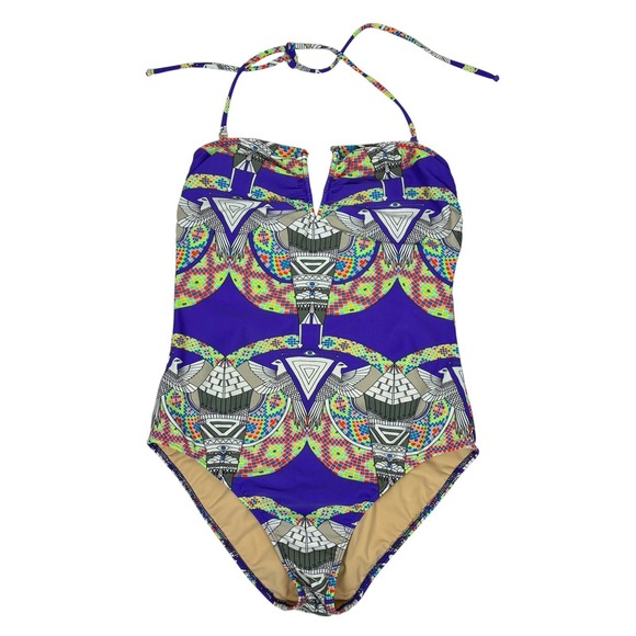 Mara Hoffman Other - Mara Hoffman Swimsuit One Piece Sz M Purple Colorful Novelty Print Designer